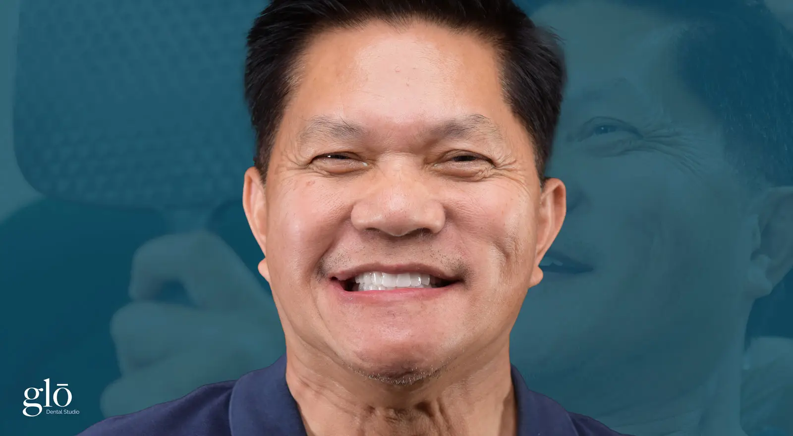 Patient smiling after treatment