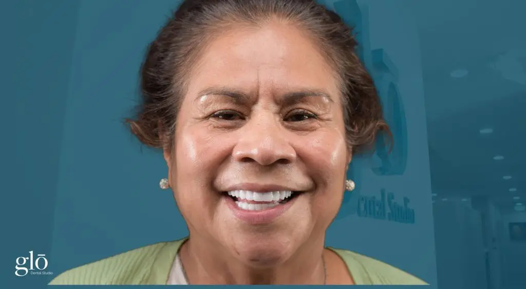 Patient smiling after treatment