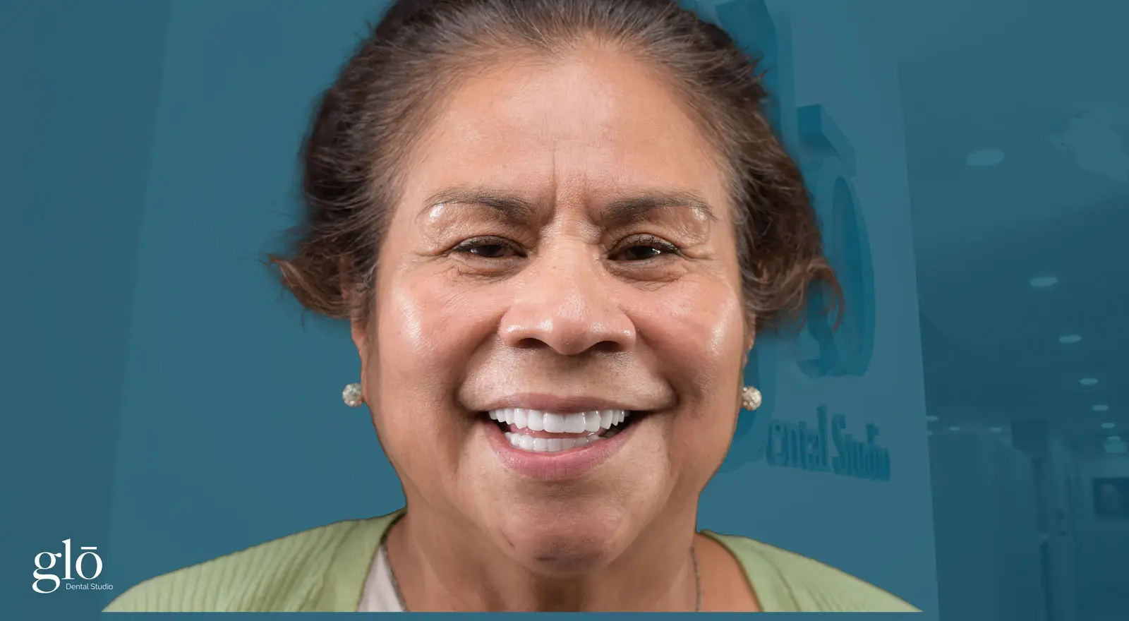 Patient smiling after treatment