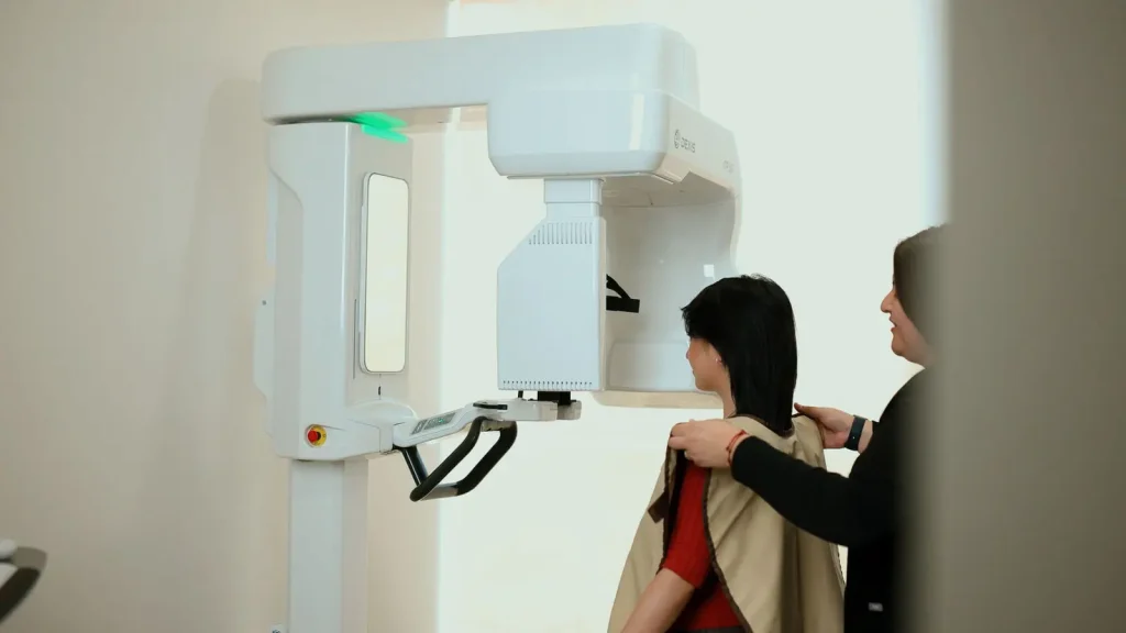 A CBCT scan being taken